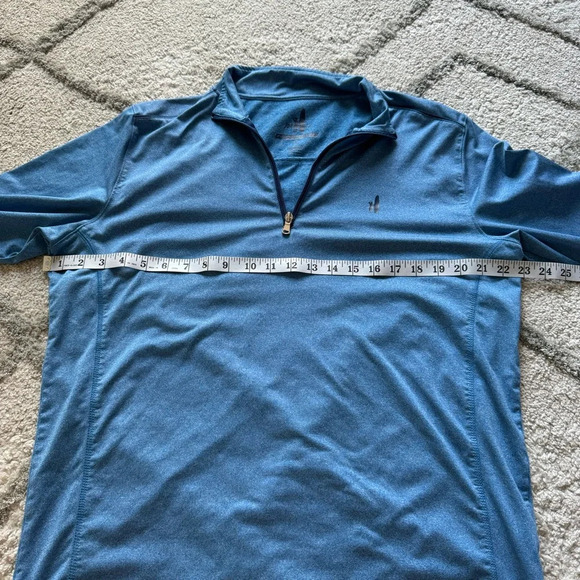 Johnnie-O Lammie 1/4 Zip long sleeve shirt blue medium - Picture 2 of 7